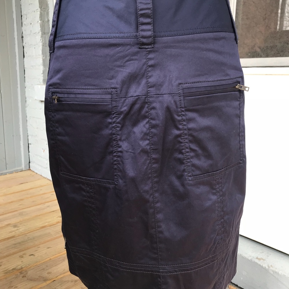 DVF Navy Blue Samantha Multi Zippers Skirt Sz 8 - Picture 4 of 16
